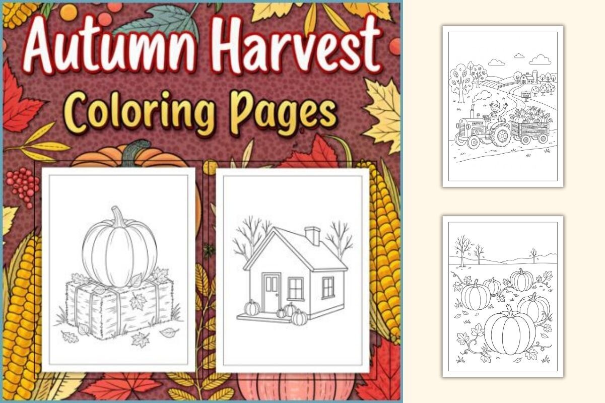Fall Coloring Pages Harvest Activity