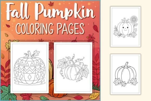 Fall Pumpkin Coloring Pages for Kids