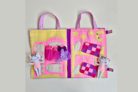 Felt Dollhouse for Kittens SewingPattern