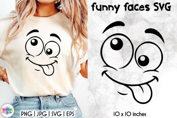 Funny Cartoon Face SVG, Sarcastic Smiley