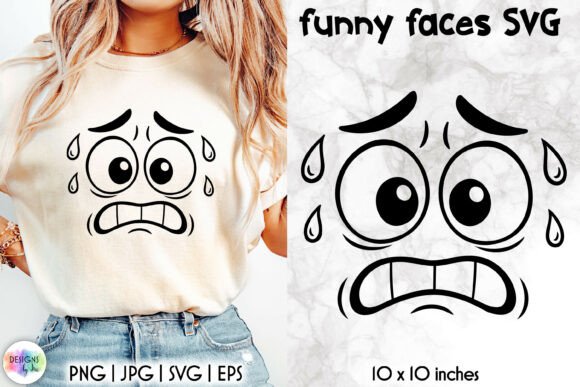 Funny Cartoon Face SVG, Sarcastic Smiley
