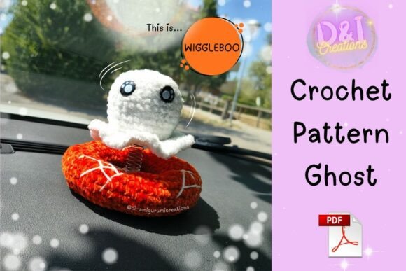 Halloween Ghost Car Dashboard Crochet