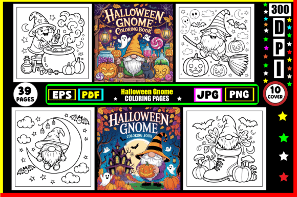 Halloween Gnome Coloring Pages for Adult