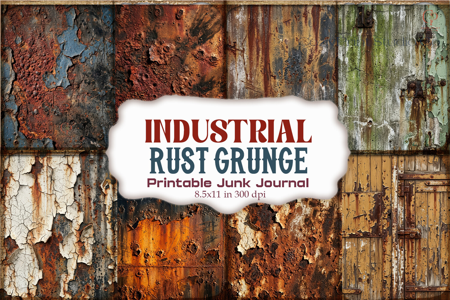 Industrial Rust Grunge Junk Journal Page