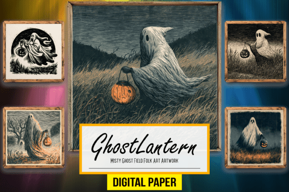 Misty Ghost Field Folk Artwork Designs