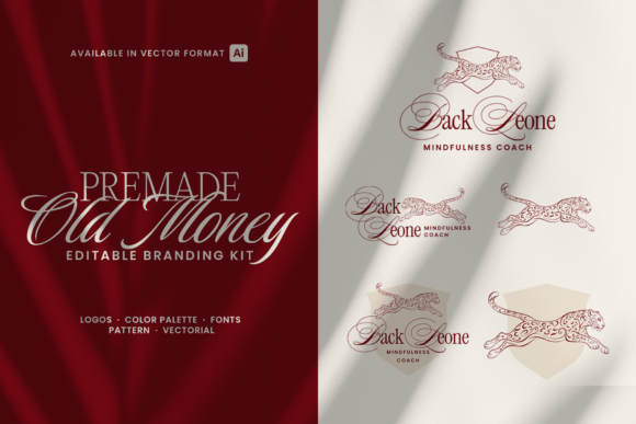Old Money Black Leone Logo Kit