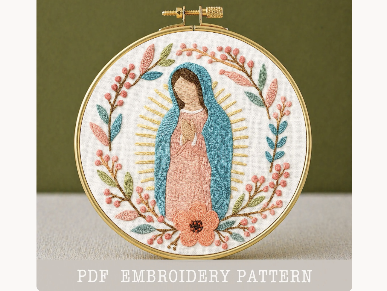 Our Lady of Guadalupe Embroidery