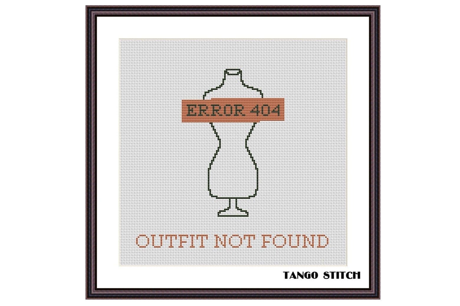 Outfit Not Found Funny Cross Stitch Art