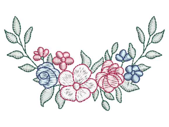 Pastel Botanical Flower Arrangement