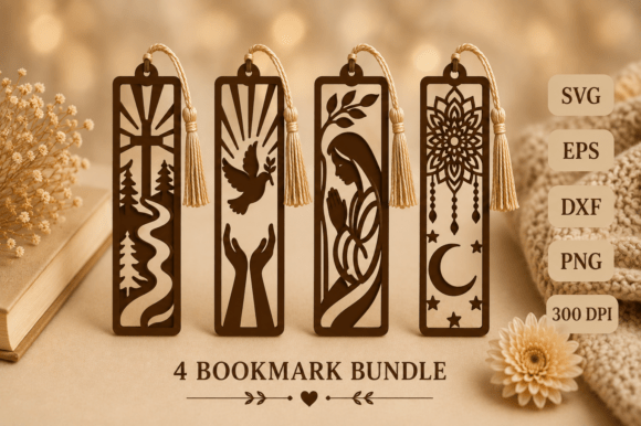 Religious Laser Cut Bookmark SVG Bundle