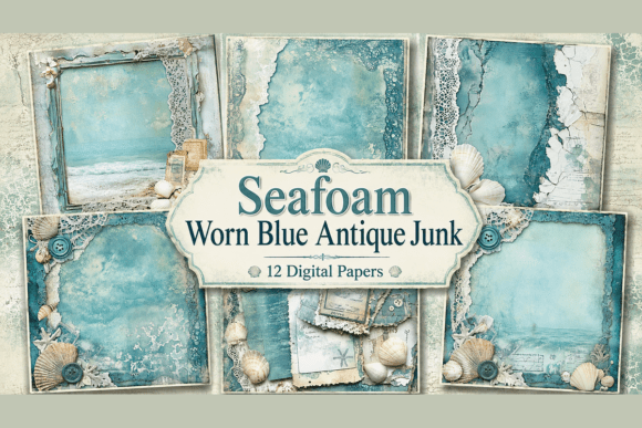 Seafoam Worn Blue Antique Junk