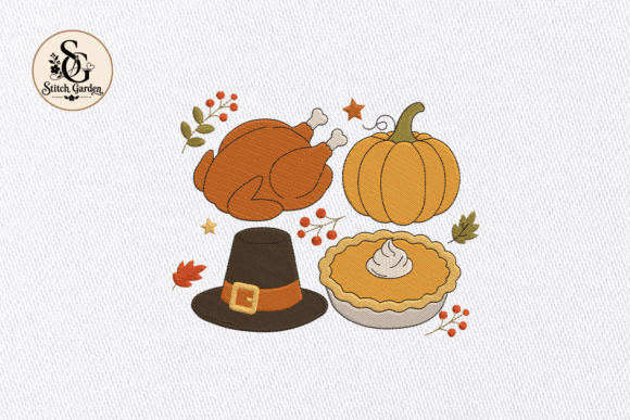 Thanksgiving Harvest Embroidery Set
