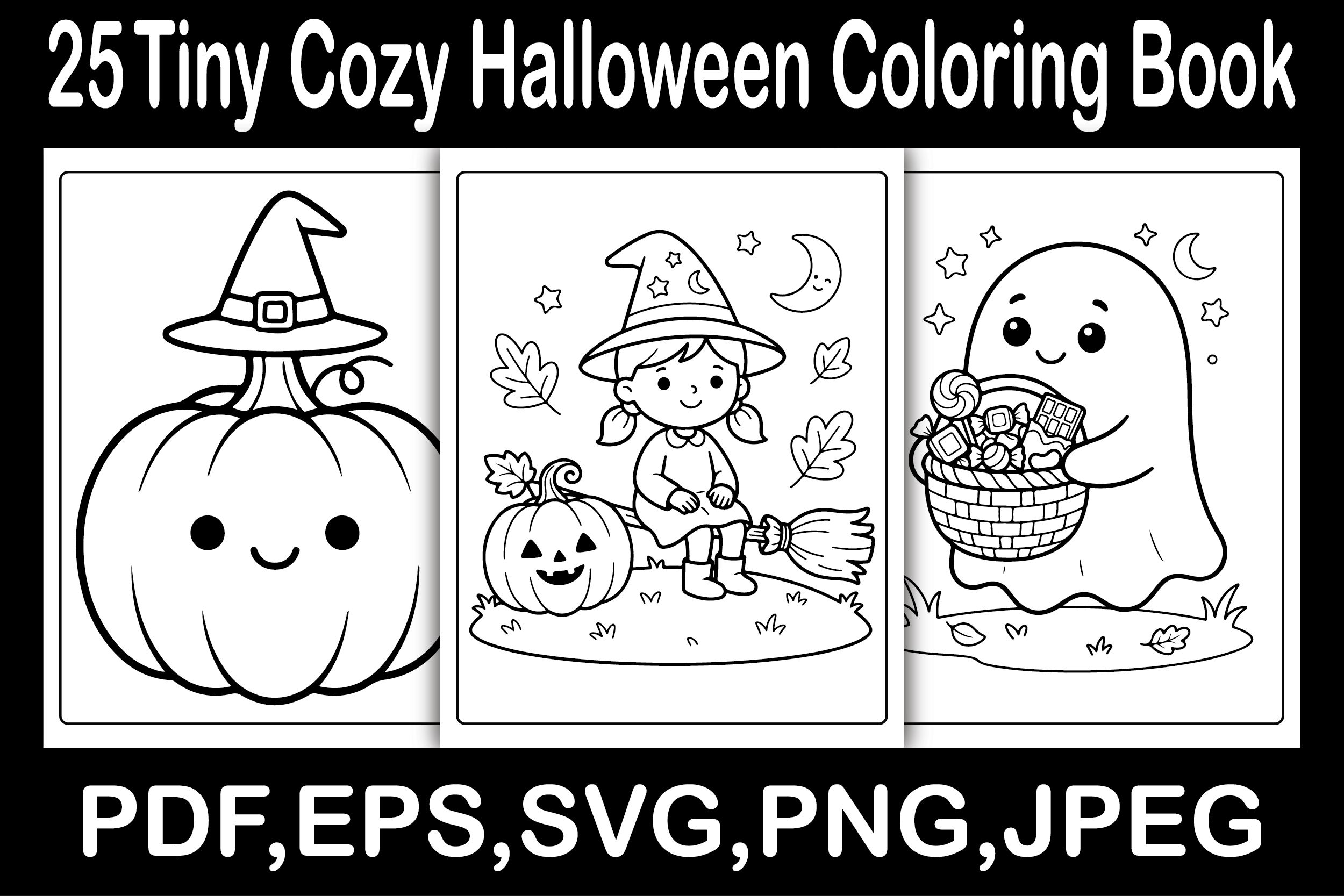 Tiny Cozy Halloween Coloring Book