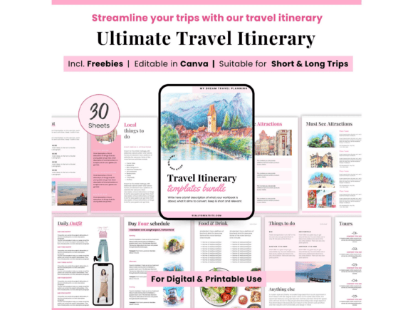 Travel Itinerary Template,Trip Itinerary