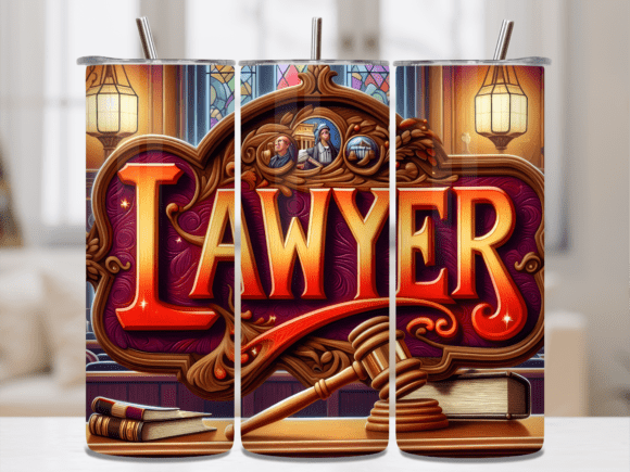 Vintage Lawyer Gavel Wooden Sign Tumbler