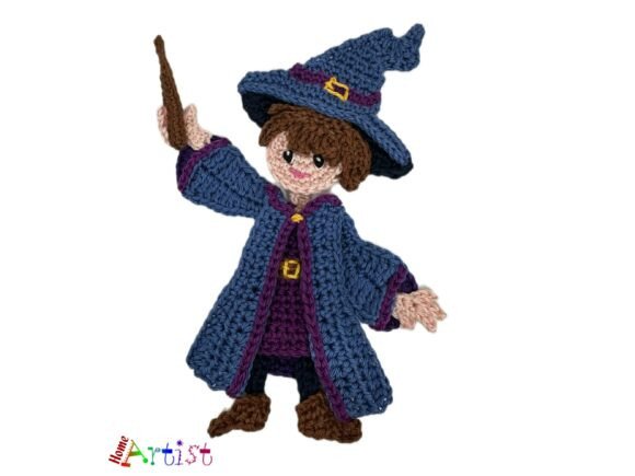 Wizard Crochet Applique Pattern