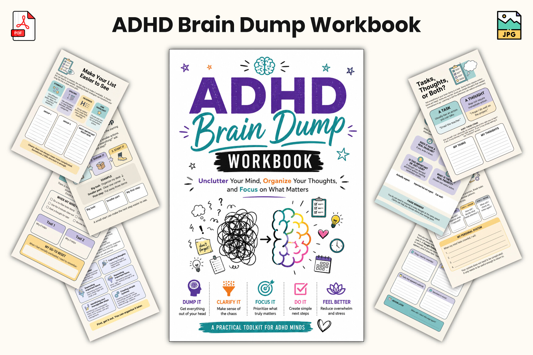 ADHD Brain Dump Workbook