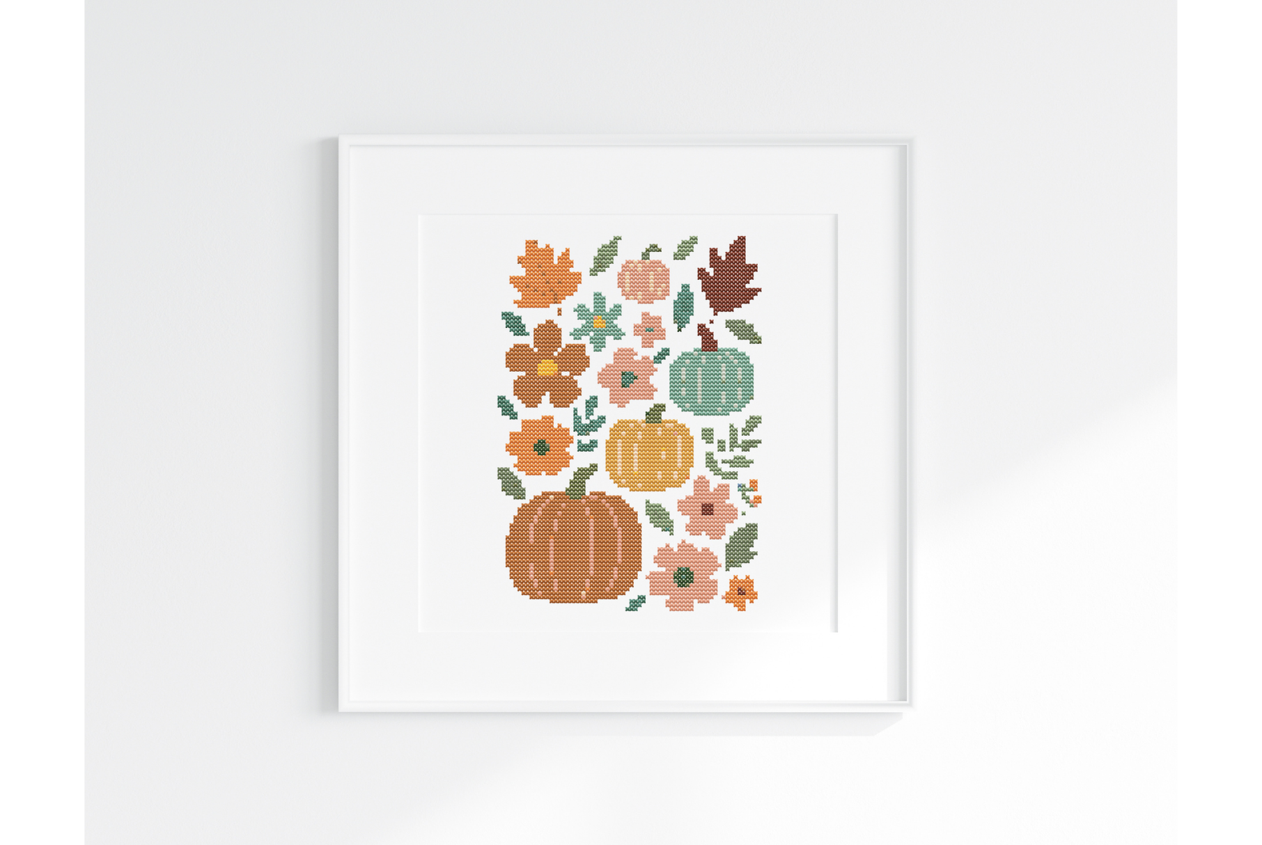 Autumn Pumpkin Cross Stitch Pattern PDF