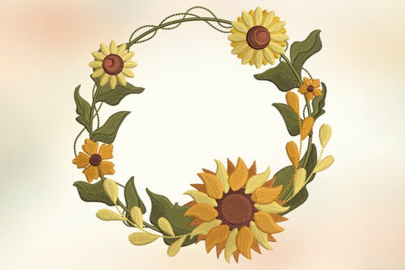 Beautiful Sunflower Embroidery Design