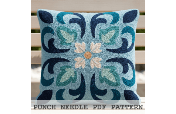 Blue Talavera Mandala Pattern