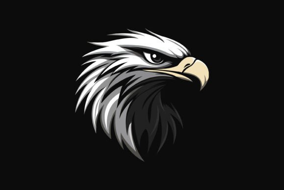 Bold Eagle Head Emblem Logo
