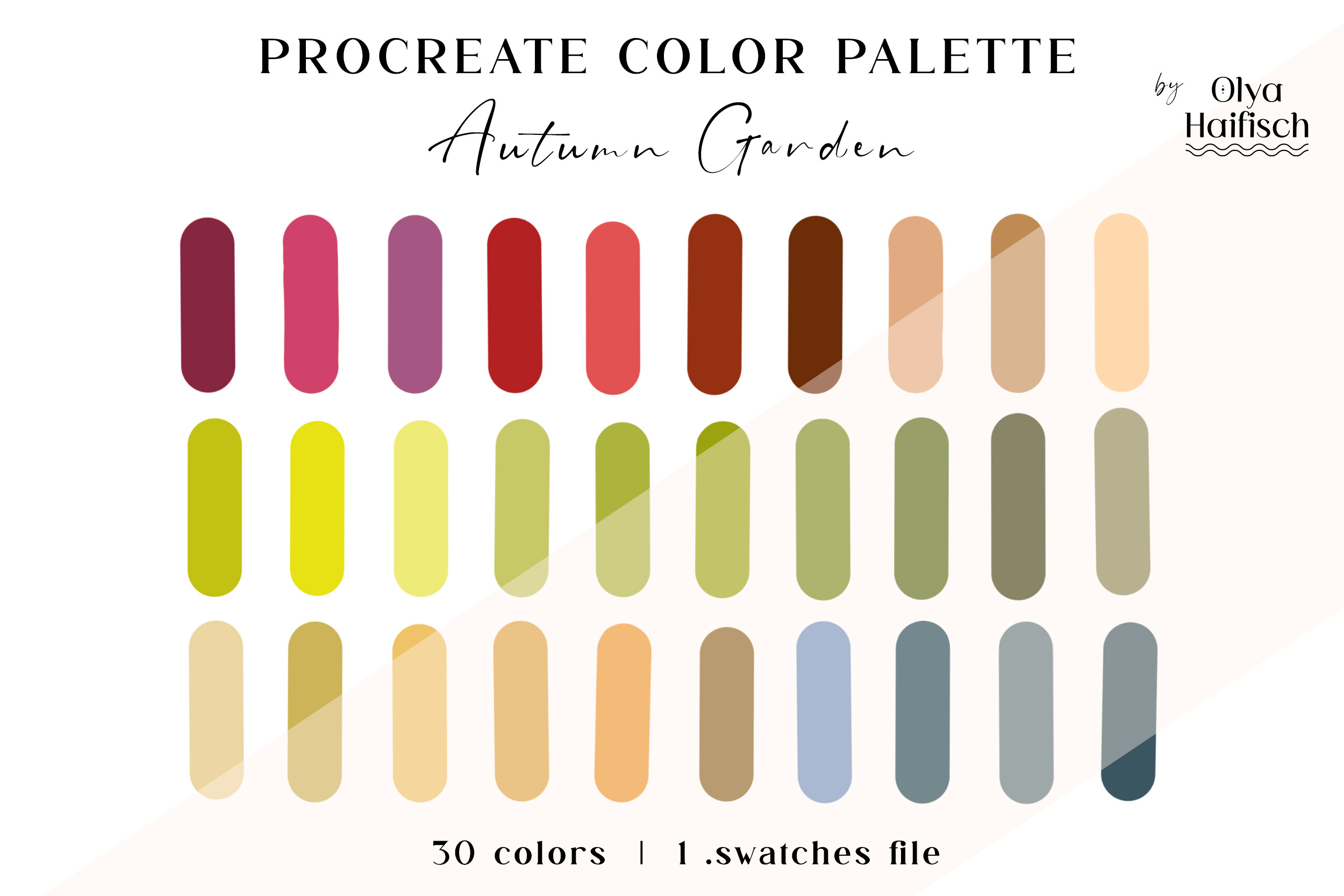Bright Autumn Procreate Color Palette