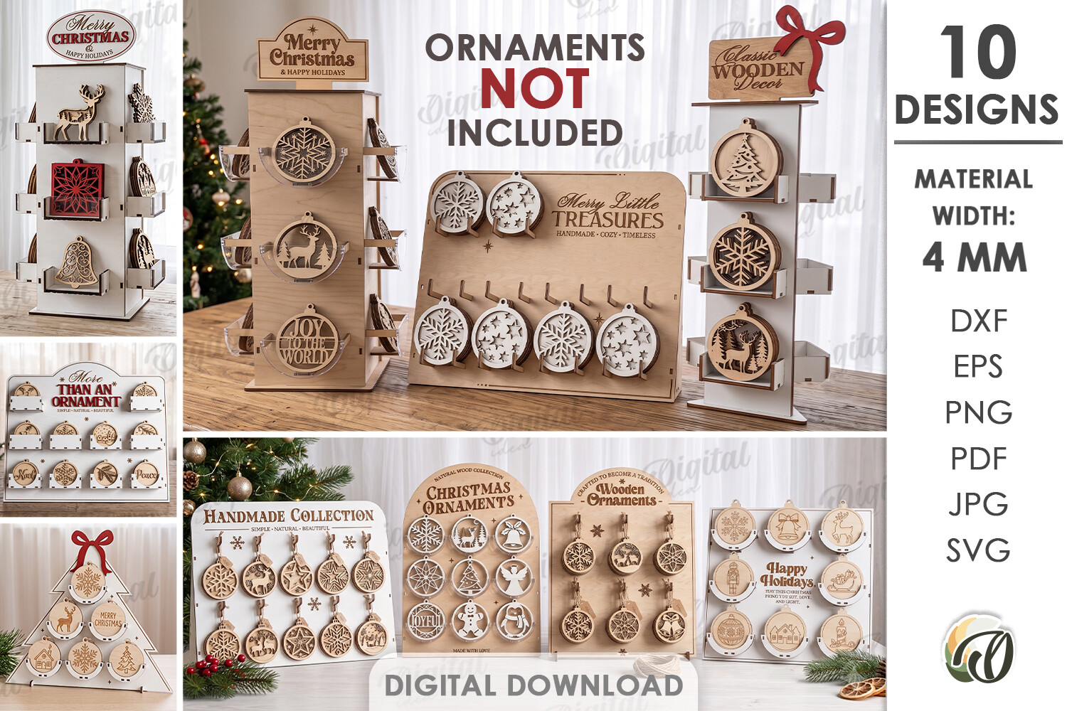 Christmas Ornament Display Stands Bundle