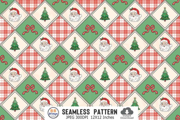 Christmas Santa Seamless Pattern Santa