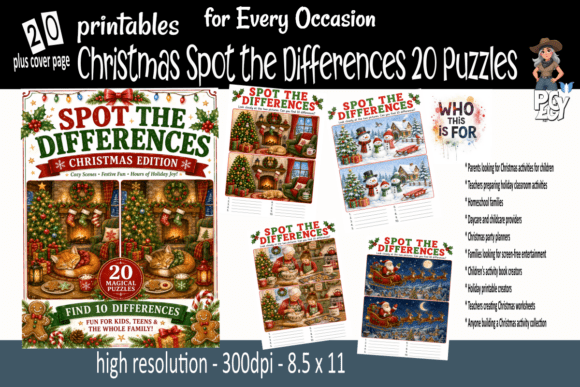Christmas Spot the Differences 20 Puzzle