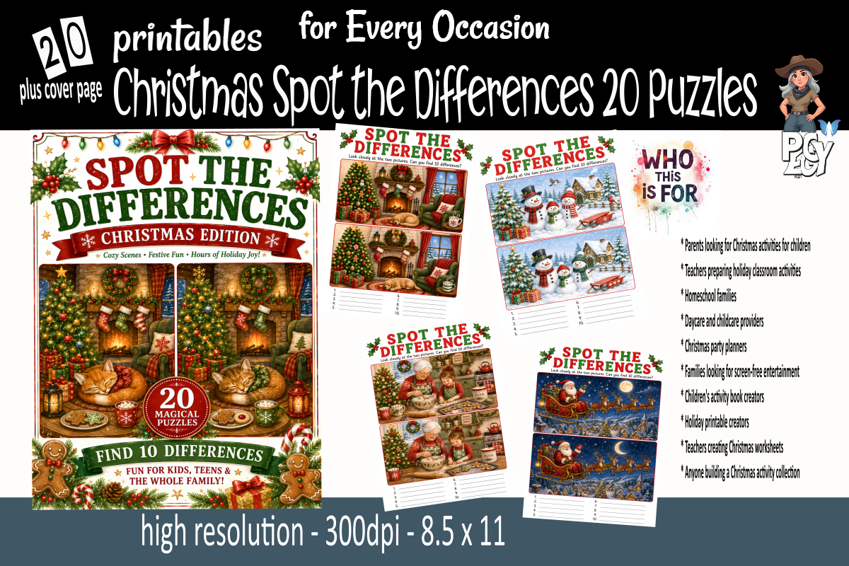 Christmas Spot the Differences 20 Puzzle