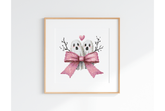 Cozy Ghost Halloween Cross Stitch Patter