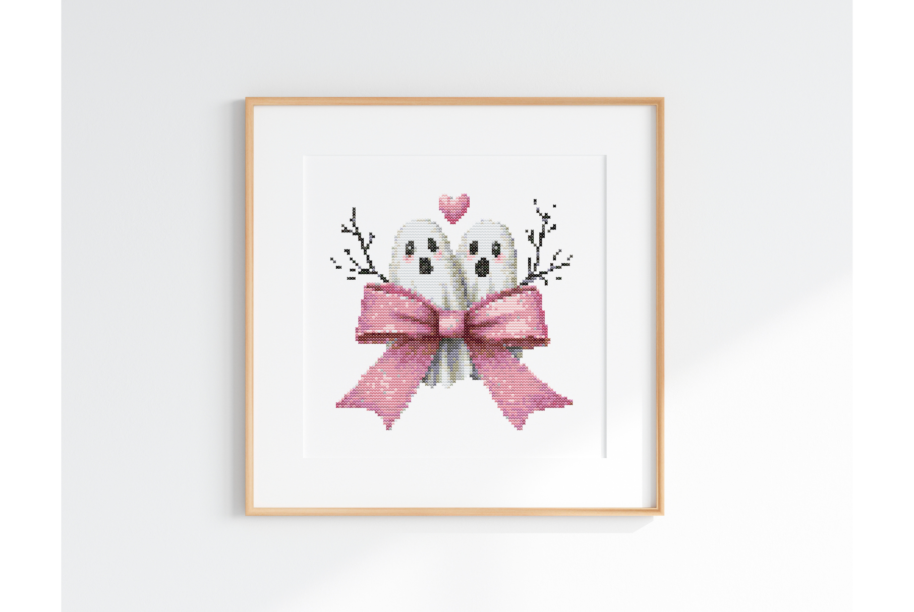 Cozy Ghost Halloween Cross Stitch Patter
