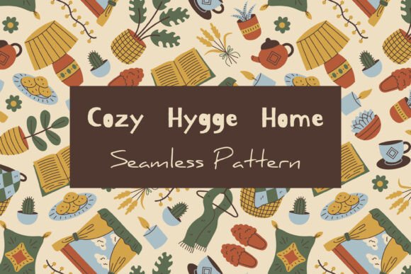 Cozy Hygge Home Seamless Pattern