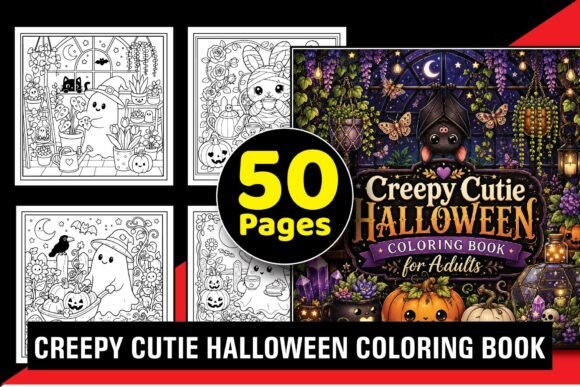 Creepy Cutie Halloween Coloring Book