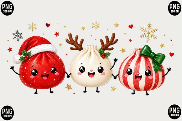 Cute Christmas Dumpling PNG