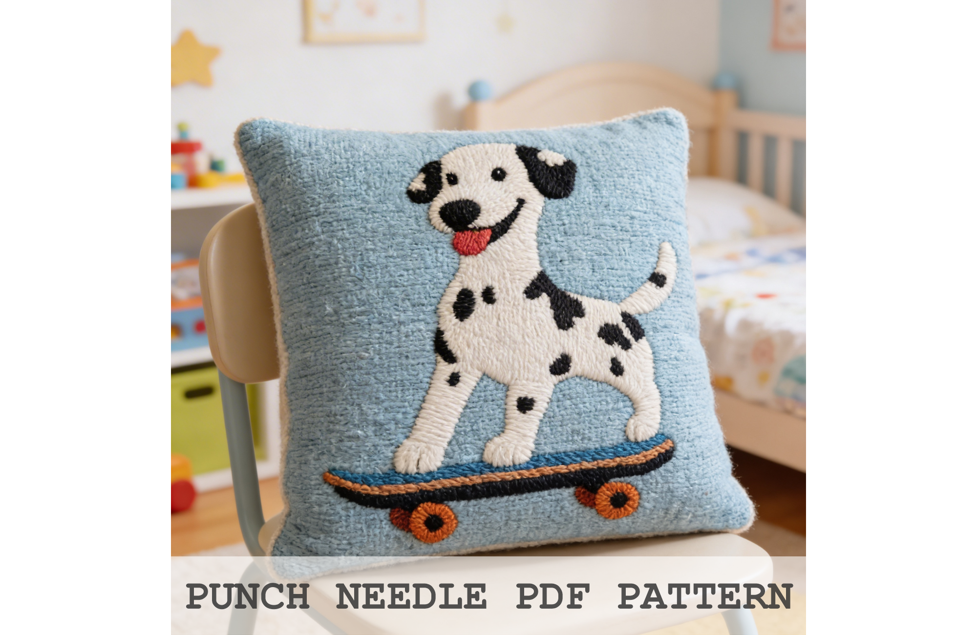 Dalmatian Puppy Skateboard Pattern