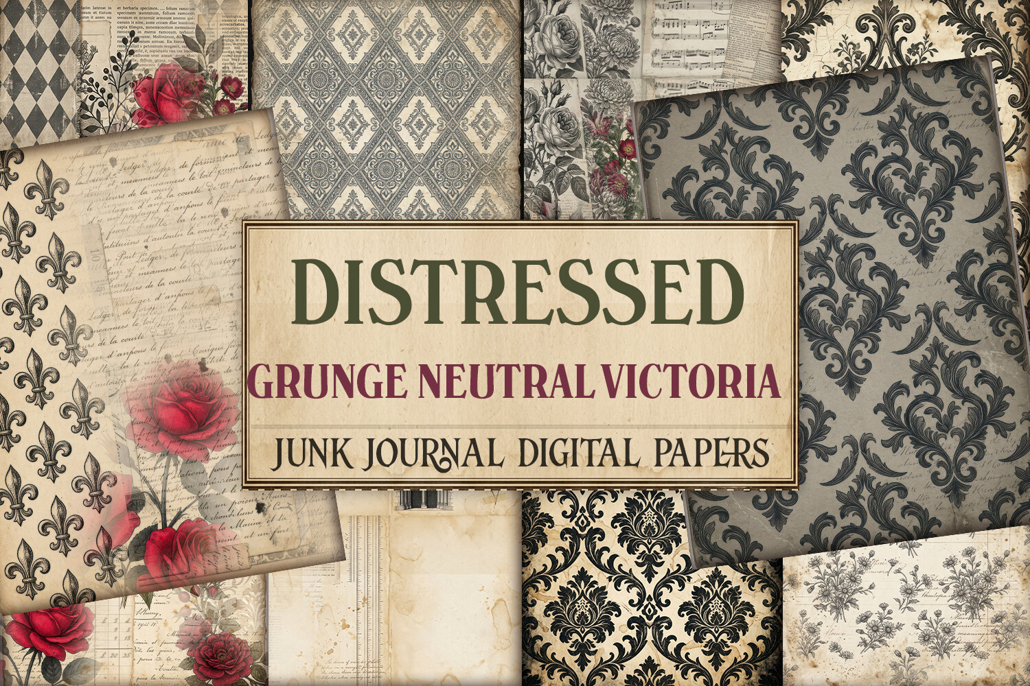 Distressed Grunge Neutral Victoria Junk