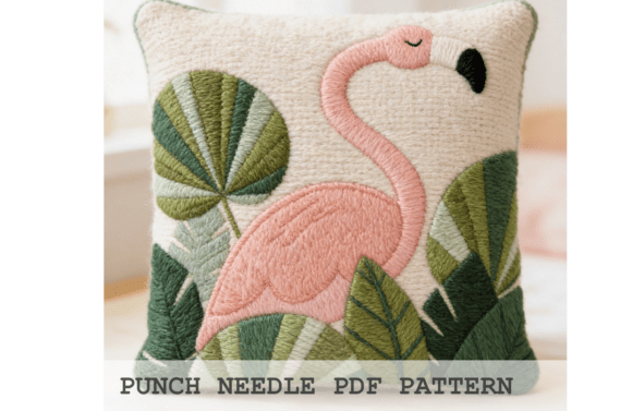 Flamingo Tropical Punch Needle Pattern