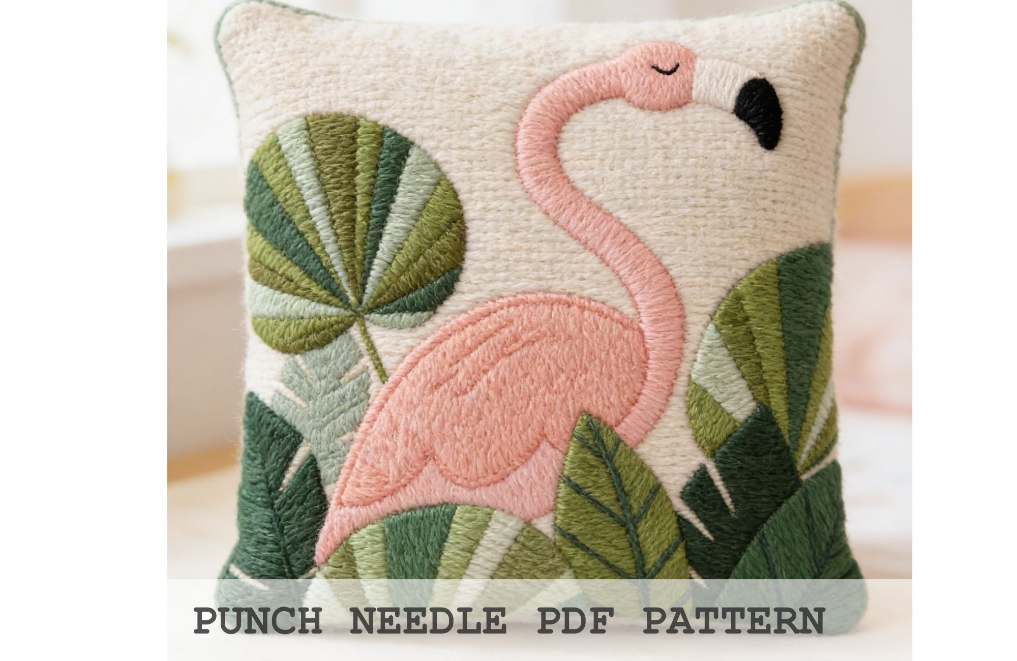 Flamingo Tropical Punch Needle Pattern