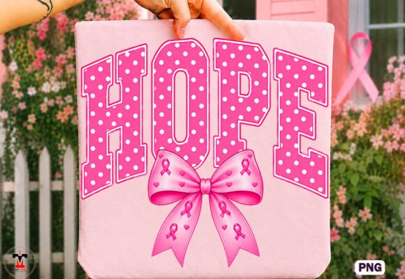 Hope Breast Cancer Awareness Bow T-Shirt
