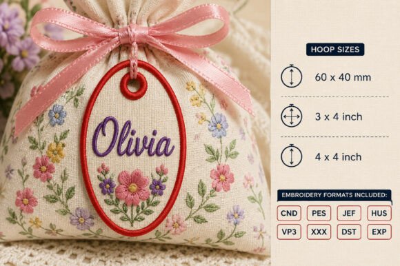 ITH Blank Oval Tag Embroidery