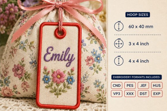 ITH Blank Rectangle Tag Embroidery