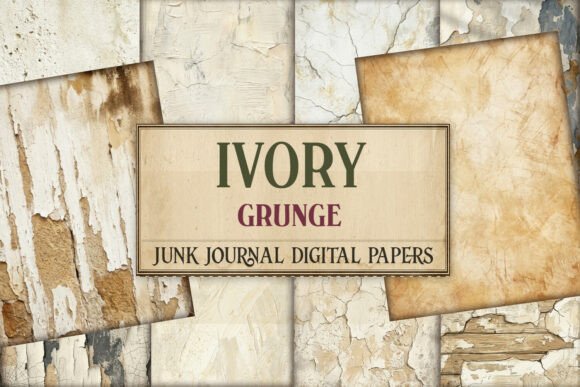 Ivory Grunge Junk Journal Paper