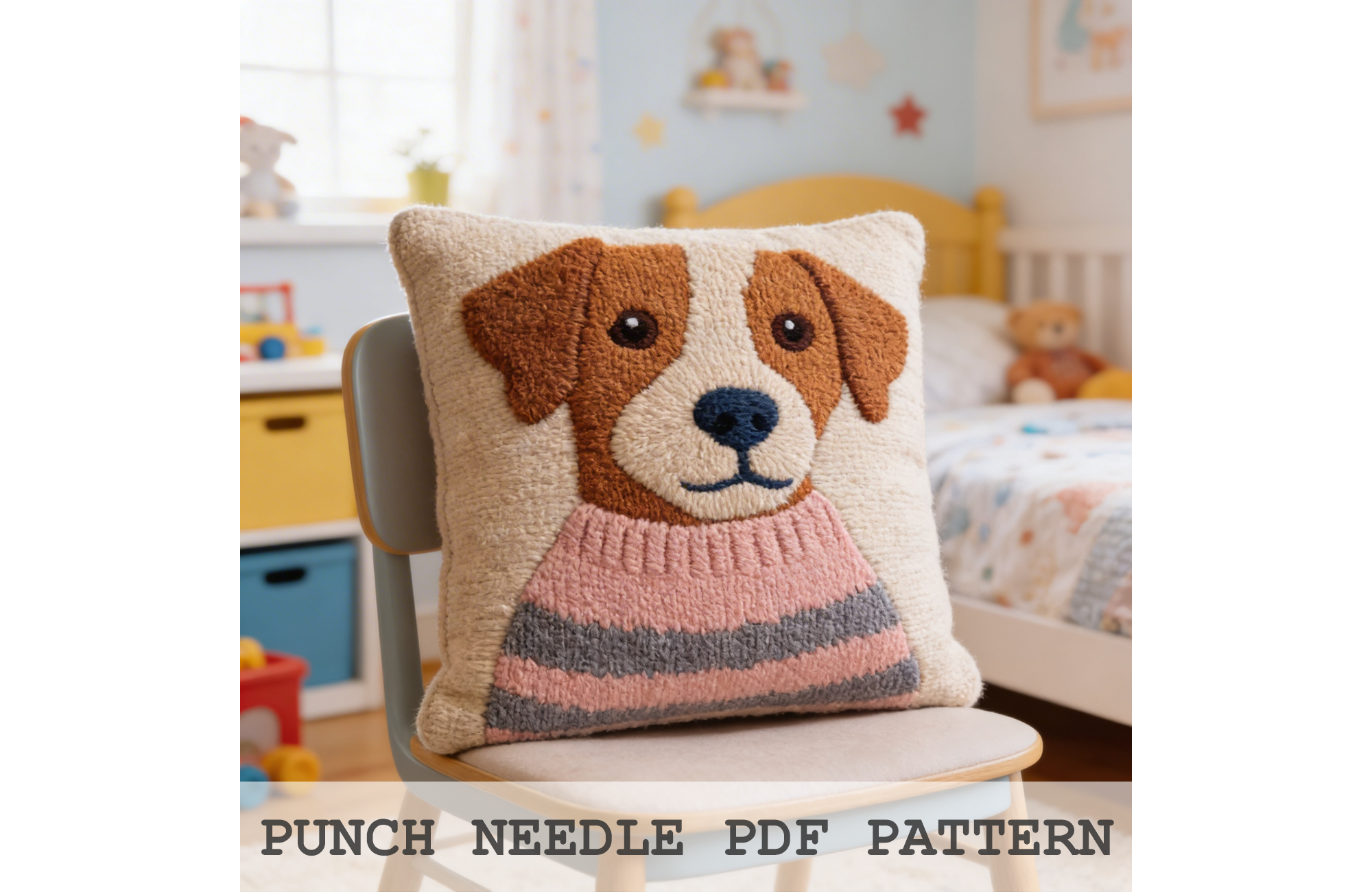 Jack Russell Puppy Punch Needle Pattern