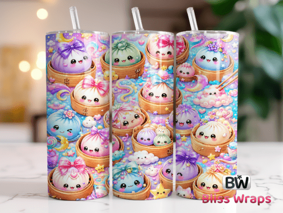 Kawaii Dumpling 20oz Tumbler Wrap