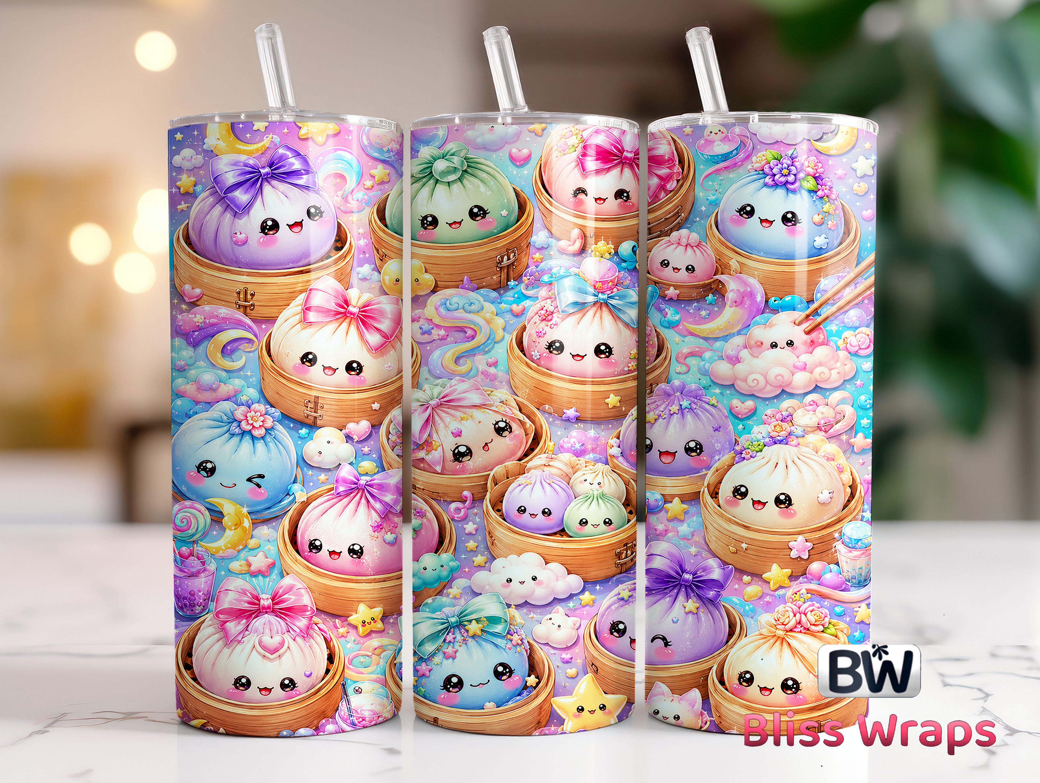 Kawaii Dumpling 20oz Tumbler Wrap