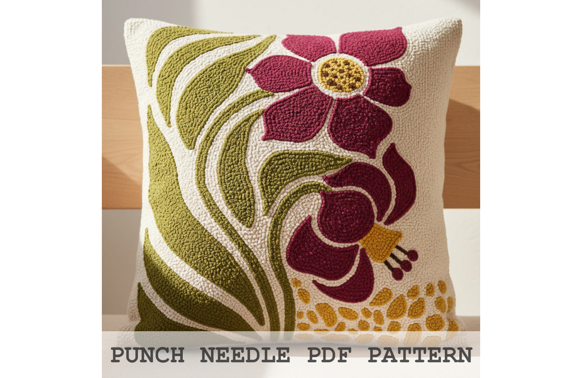 Magenta Flower Art Nouveau Pattern