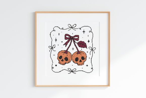 Mini Skull Cross Stitch Pattern