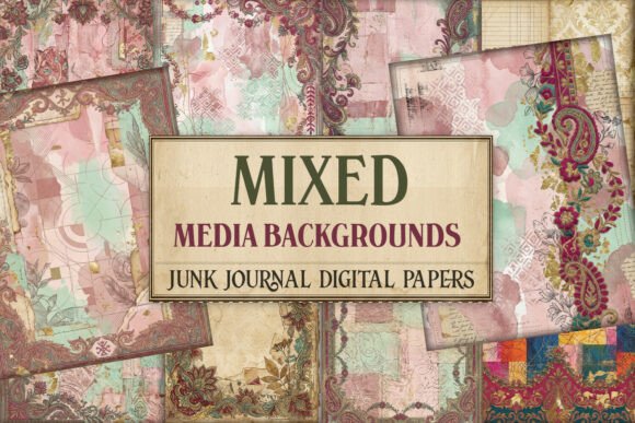 Mixed Media Backgrounds Junk Journal