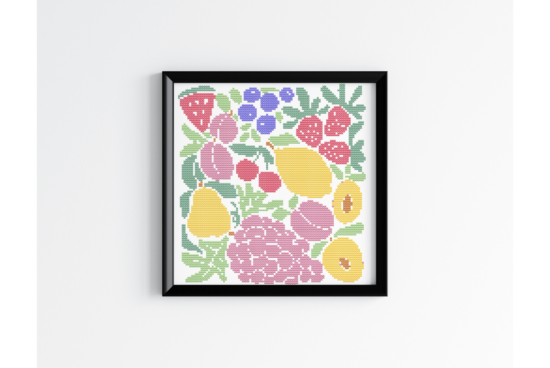Modern Fruit Cross Stitch Patterns Set